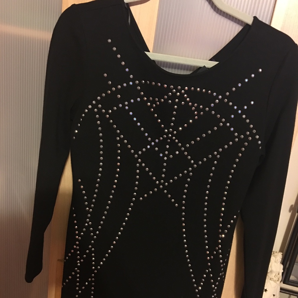 Black dress with silver